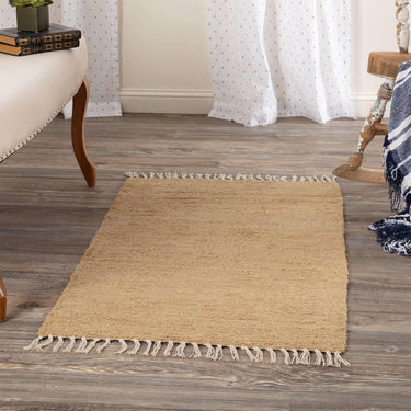 Burlap Natural Chindi/Rag Rug 27
